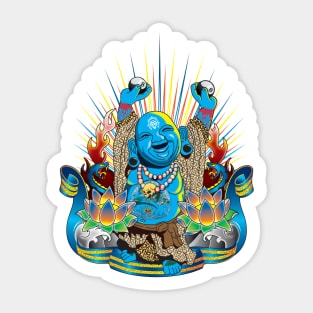 Happy Kustom Kulture Buddha Sticker